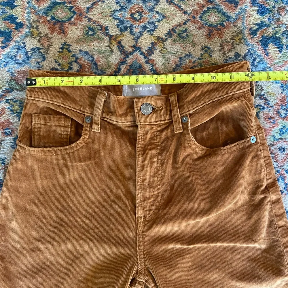Everlane Baby Cord Cheeky Crop Brown Corduroy - waist size 24 - Picture 9 of 10